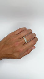 Alternating Emerald Cut Lab Diamond Ring