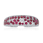 Ruby, Diamond, and White Sapphire Statement Cuff