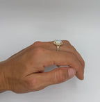 Opal Cocktail Ring with Diamond Halo