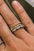 East-West Marquise Diamond Trio Ring