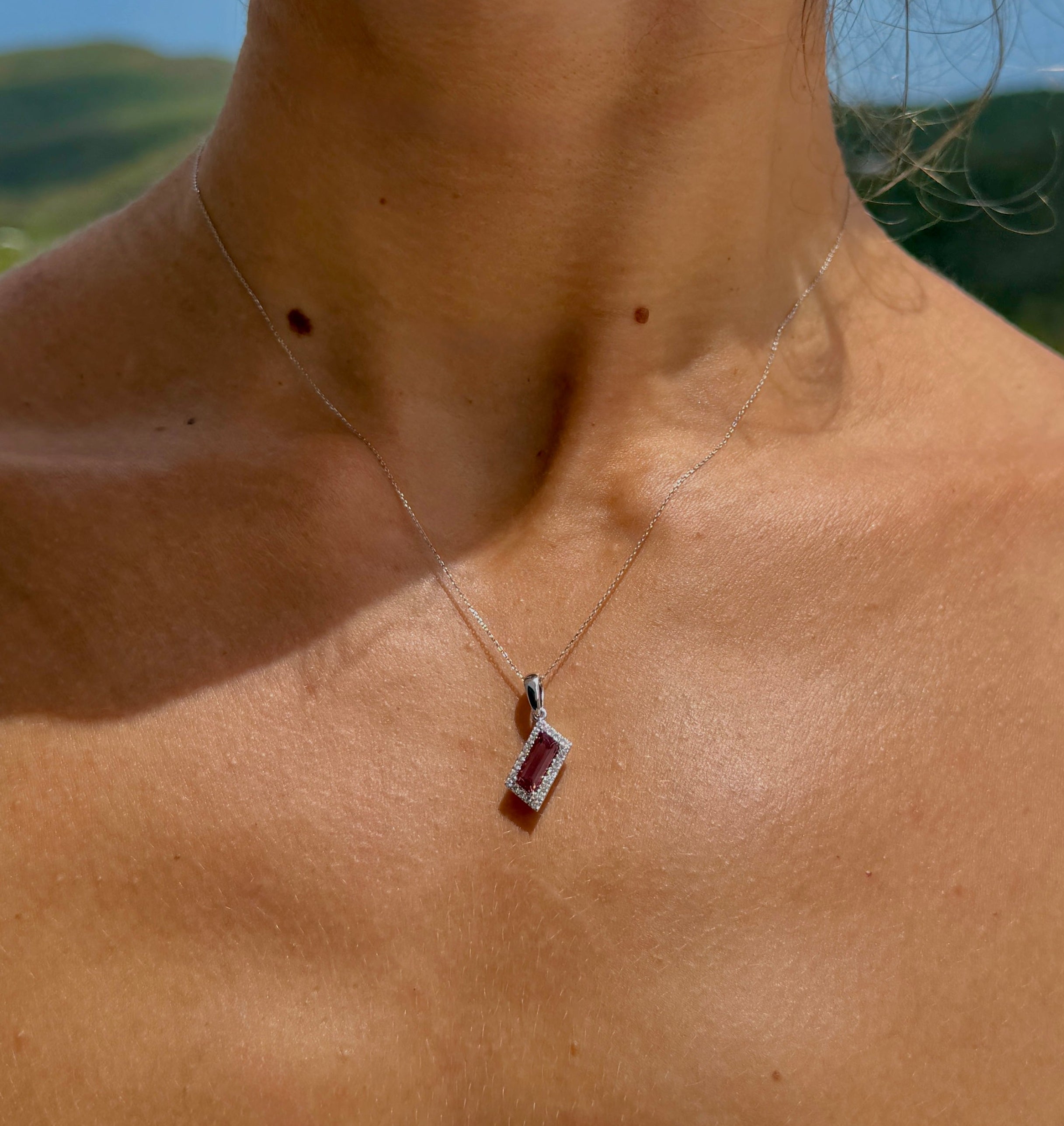 Orange Sapphire and Diamond Pendant GIA Certified Natural Unheated Sapphire