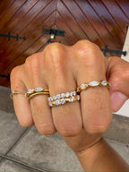 Vertical Channel Set Diamond Ring