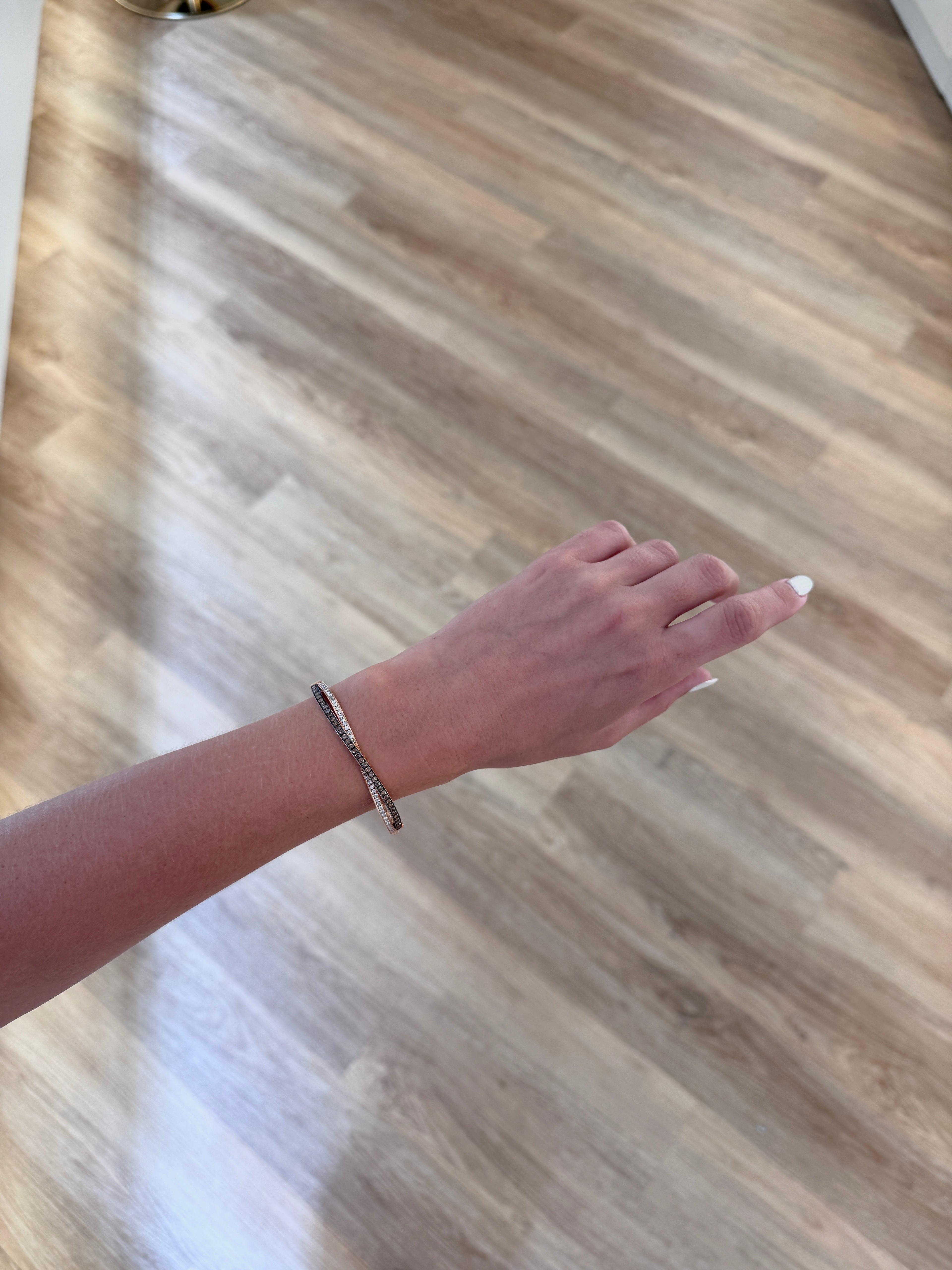 Chocolate Diamond Criss Cross Bangle