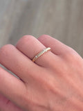 Twisted Gold Band with Diamonds