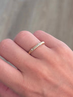 Twisted Gold Band with Diamonds