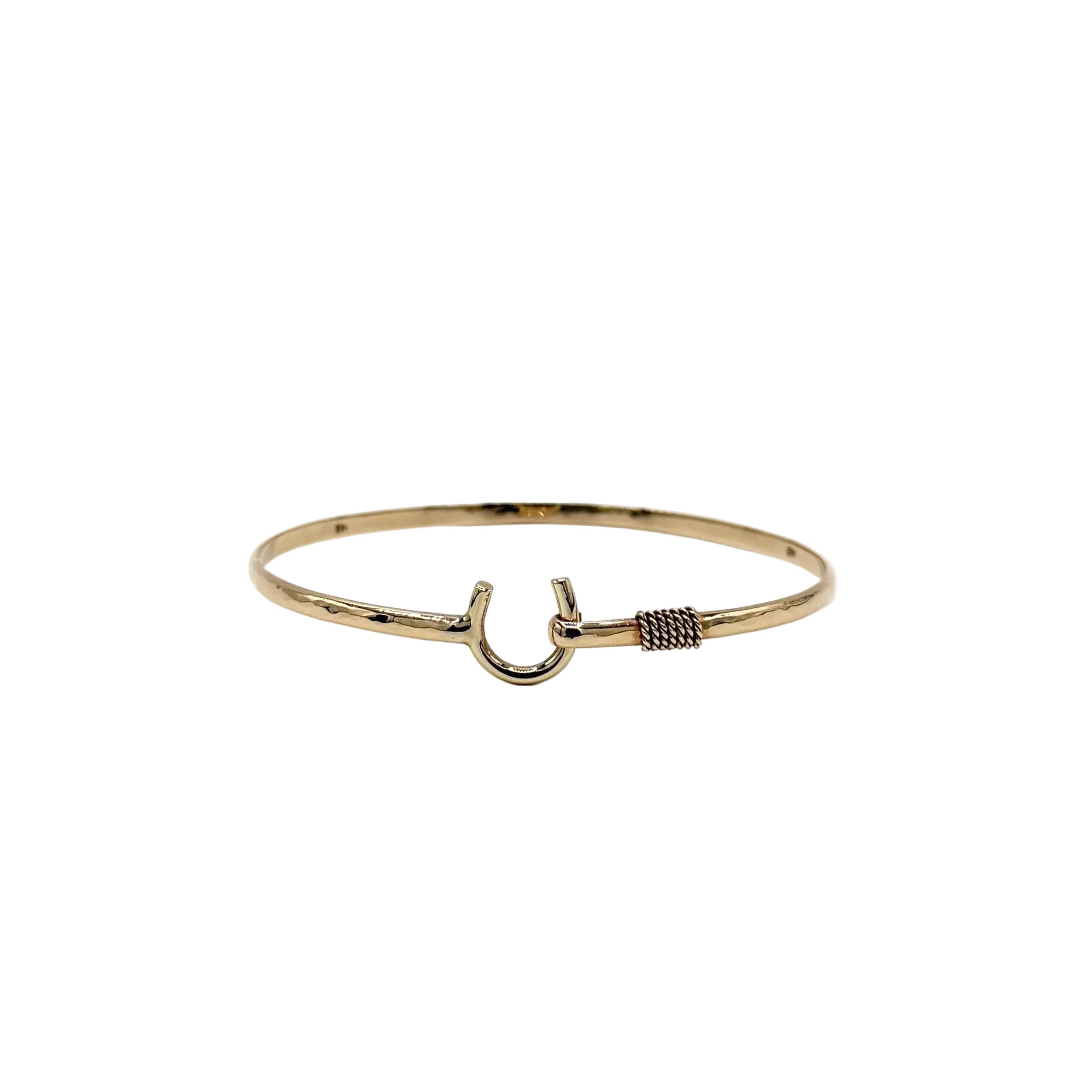 14kt Yellow Gold C Hook Bracelet - 3mm