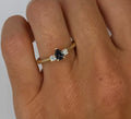Dainty IGI Pear Shaped Alexandrite Ring