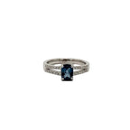 London Blue Topaz Split Shank Ring