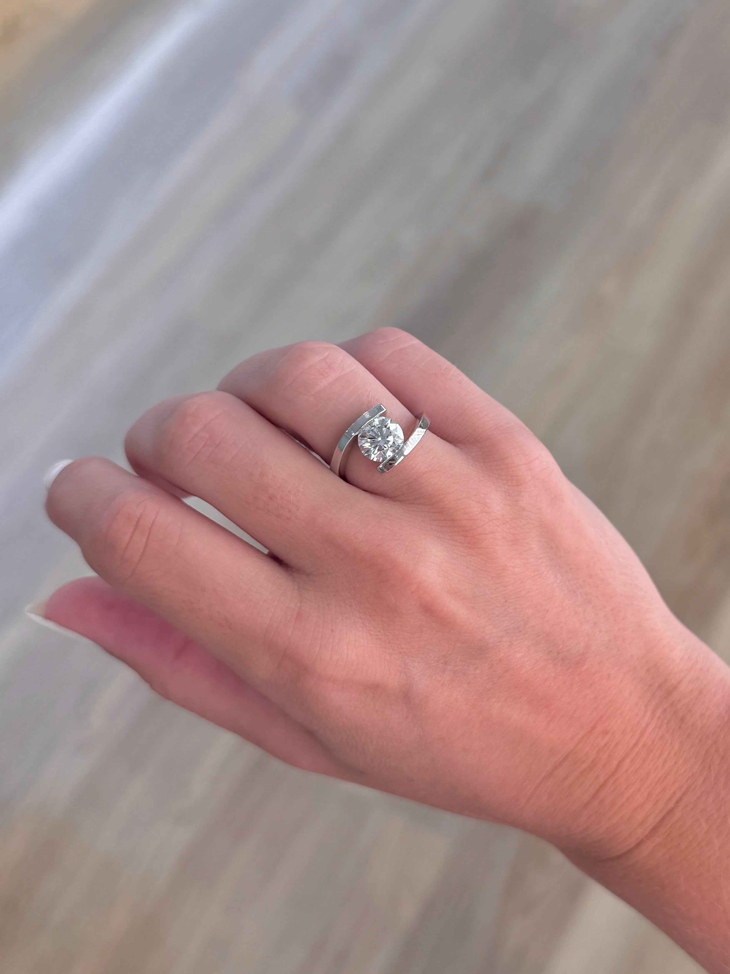 Bypass Ring - 2ct Lab Diamond - IGI Certified