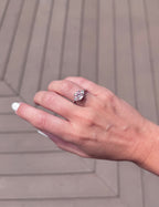 Pink Diamond Cushion Ring with Diamond Accents - IGI Lab Certified