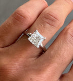 Princess Cut Solitaire Ring - 3ct IGI Certified Lab Grown Diamond