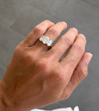 Oval Trio Ring - IGI Lab Diamonds, 14kt Yellow Gold