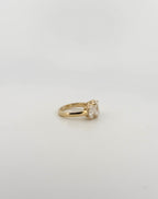 Oval Trio Ring - IGI Lab Diamonds, 14kt Yellow Gold