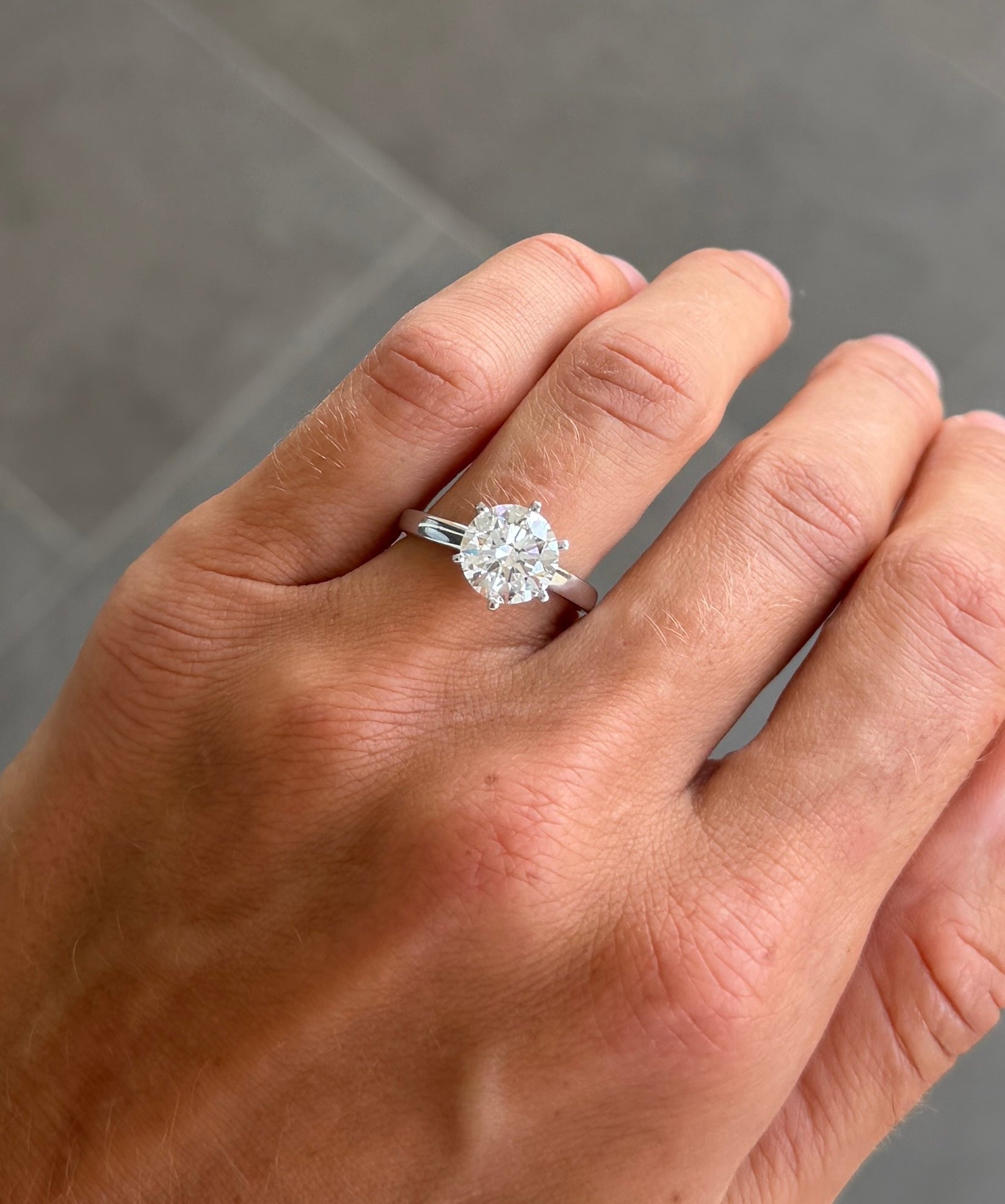 Round Solitaire Ring - 3ct IGI Lab Grown Diamonds