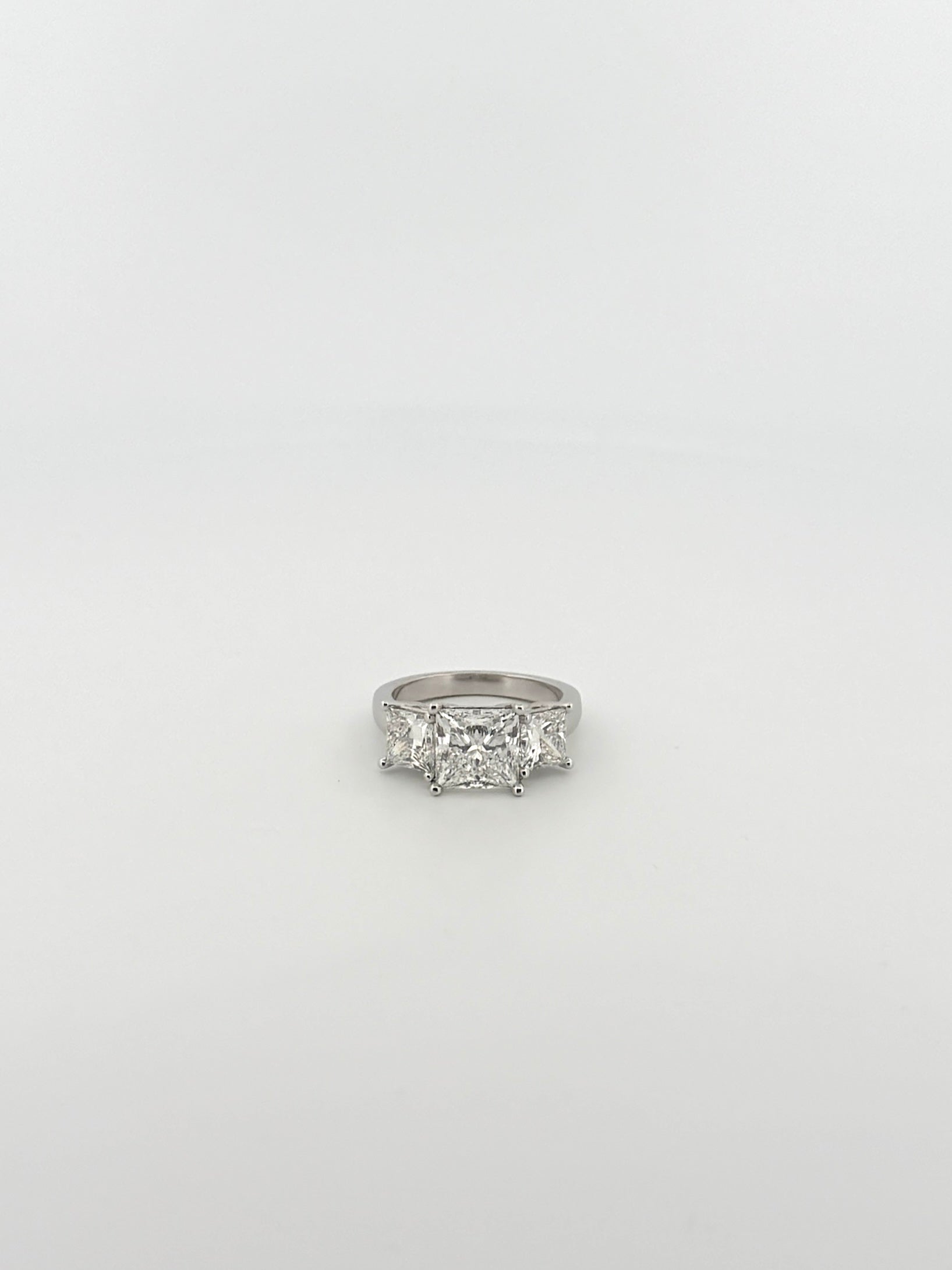 Princess Trio Ring - IGI Lab Diamonds, 14kt White Gold