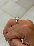 Princess Trio Ring - IGI Lab Diamonds, 14kt Yellow Gold