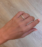 Partial Bezel Alternating Marquise & Round Diamond Ring