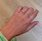 Partial Bezel Alternating Marquise & Round Diamond Ring