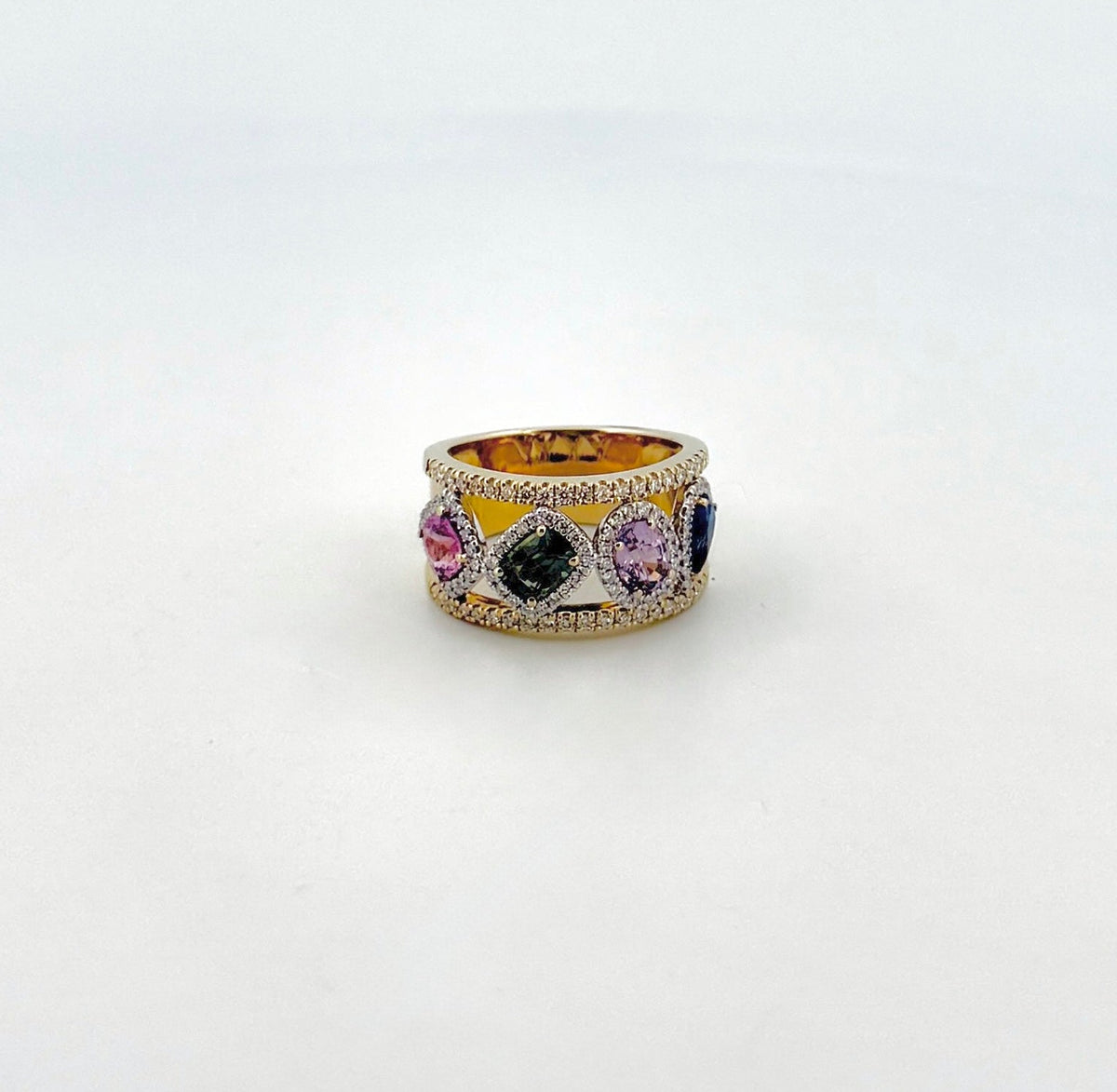 Mixed Color Sapphire Ring