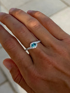 Paraíba Tourmaline Oval Ring - GIA Certified Natural