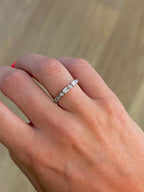 Bezel Baguette & Round Brilliant Half Eternity Band