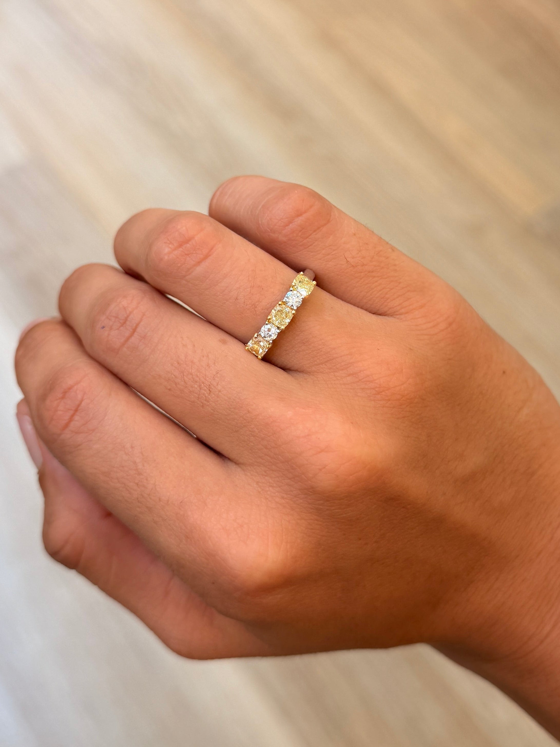 Yellow & White Lab Diamond Ring