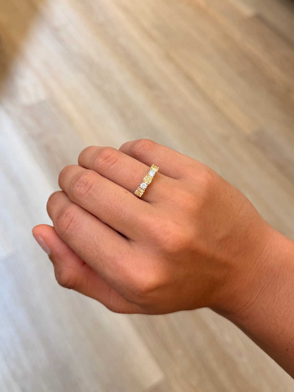 Yellow & White Lab Diamond Ring