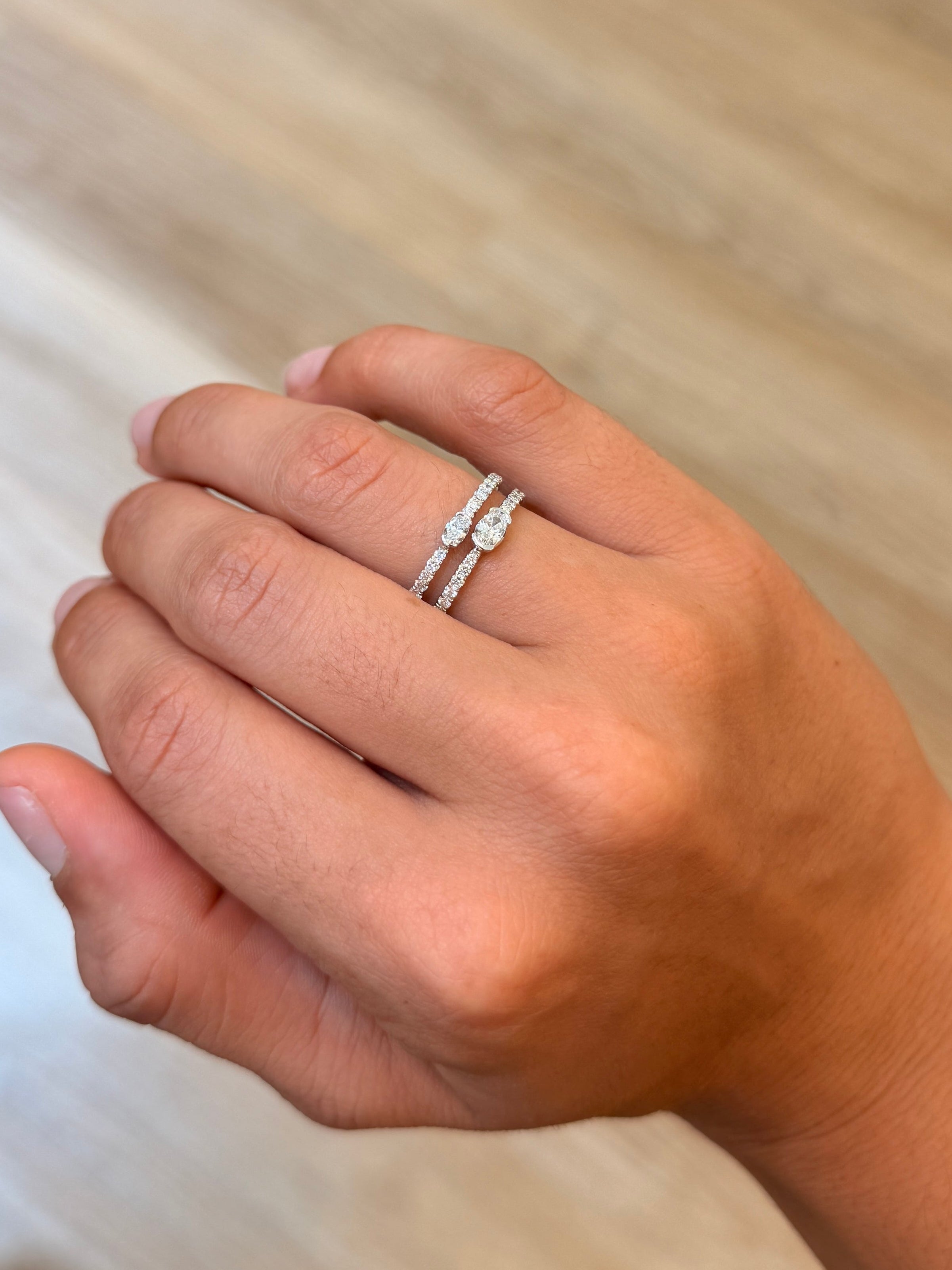 Double Band Diamond Ring