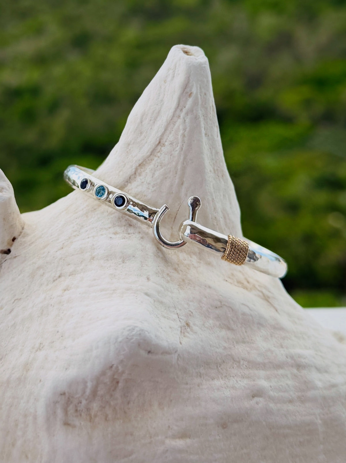 St. John J Hook Bracelet with Natural Gemstones - Custom Preorder Only