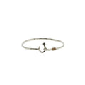 Sterling Silver J Hook Bracelet with 14kt Gold Wrap - 3mm
