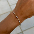 Pavé Diamond Triple Knot Station Flexible Bangle Bracelet