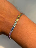 Rainbow Sapphire Tennis Bracelet