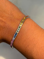 Rainbow Sapphire Tennis Bracelet