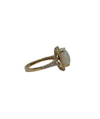 Opal Cocktail Ring with Diamond Halo