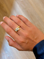 Trio Diamond Bypass Ring