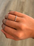 Dainty Baguette & Round Brilliant Diamond Ring