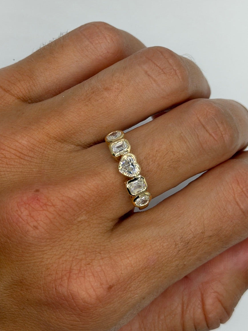 Heart Mosaic Lab Grown Diamond Ring