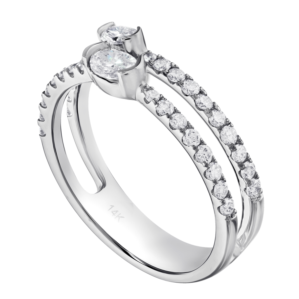 Double Band Diamond Ring