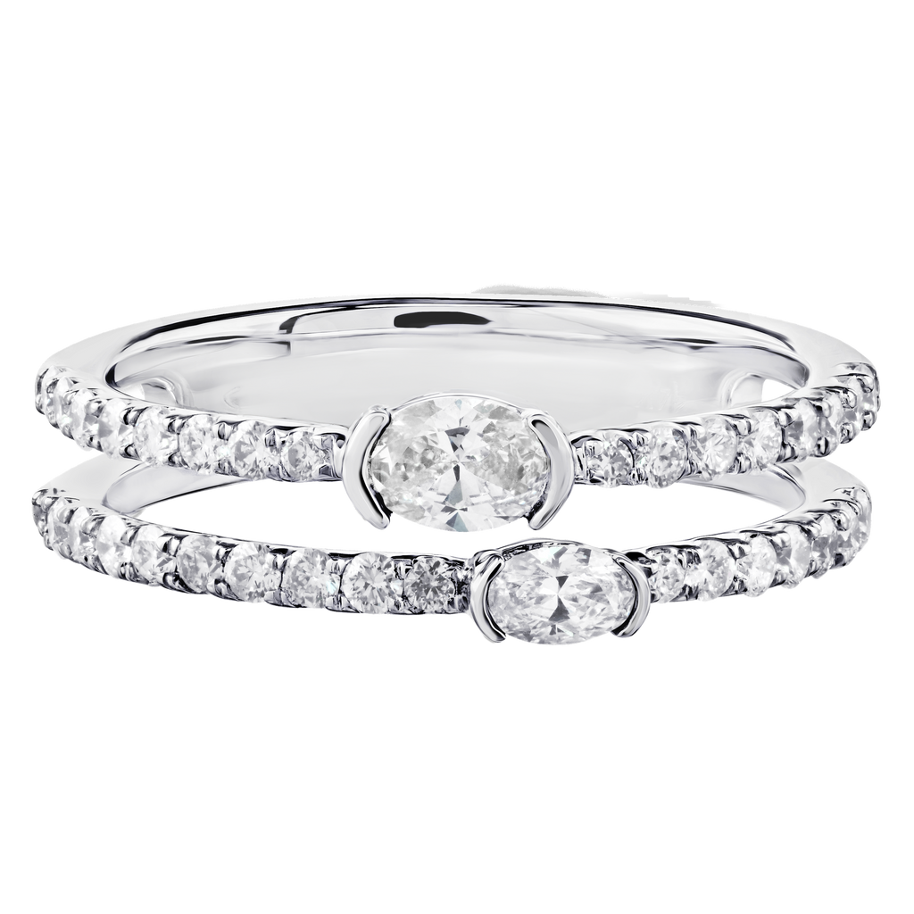 Double Band Diamond Ring