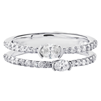 Double Band Diamond Ring
