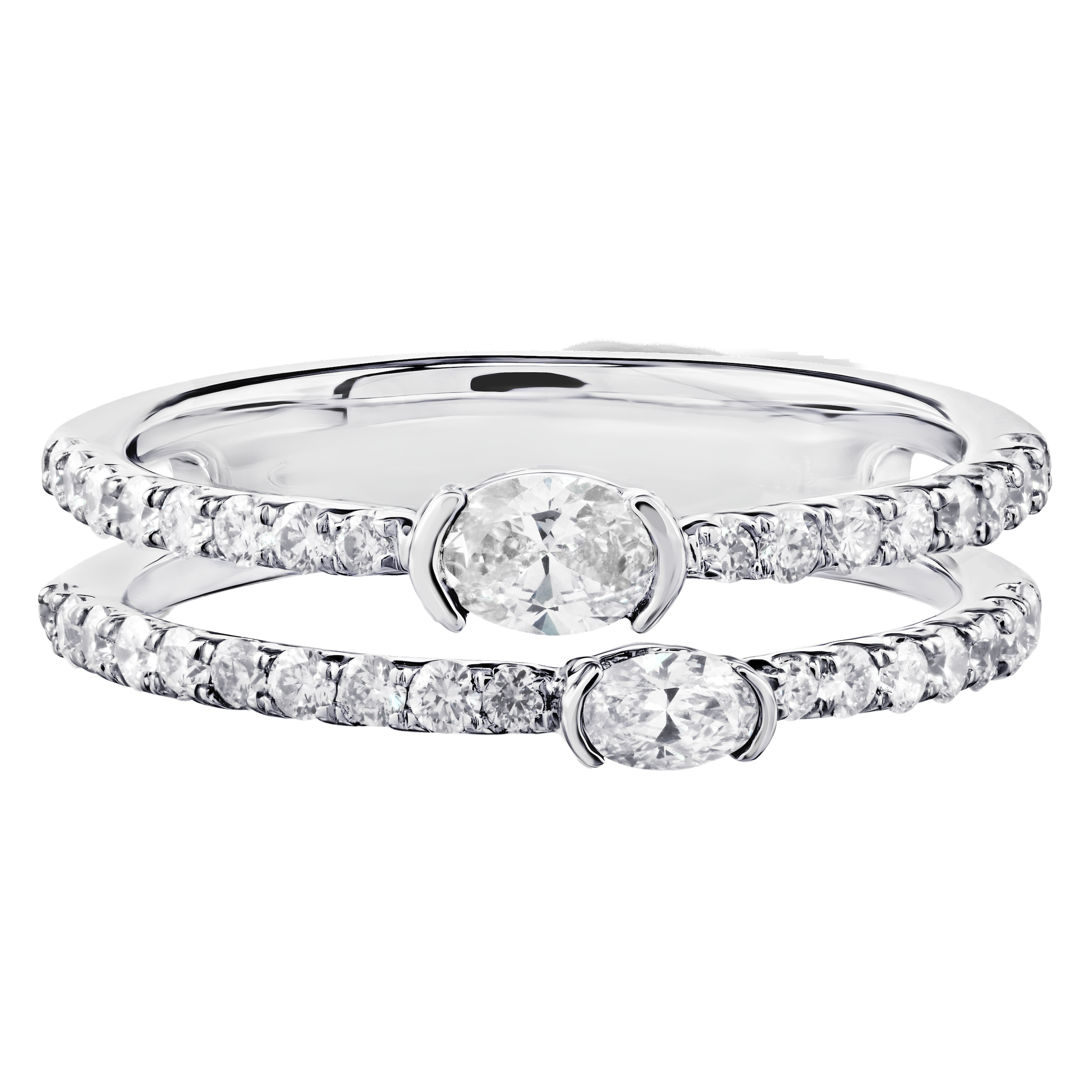 Double Band Diamond Ring