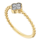 Dainty Clover Diamond Ring