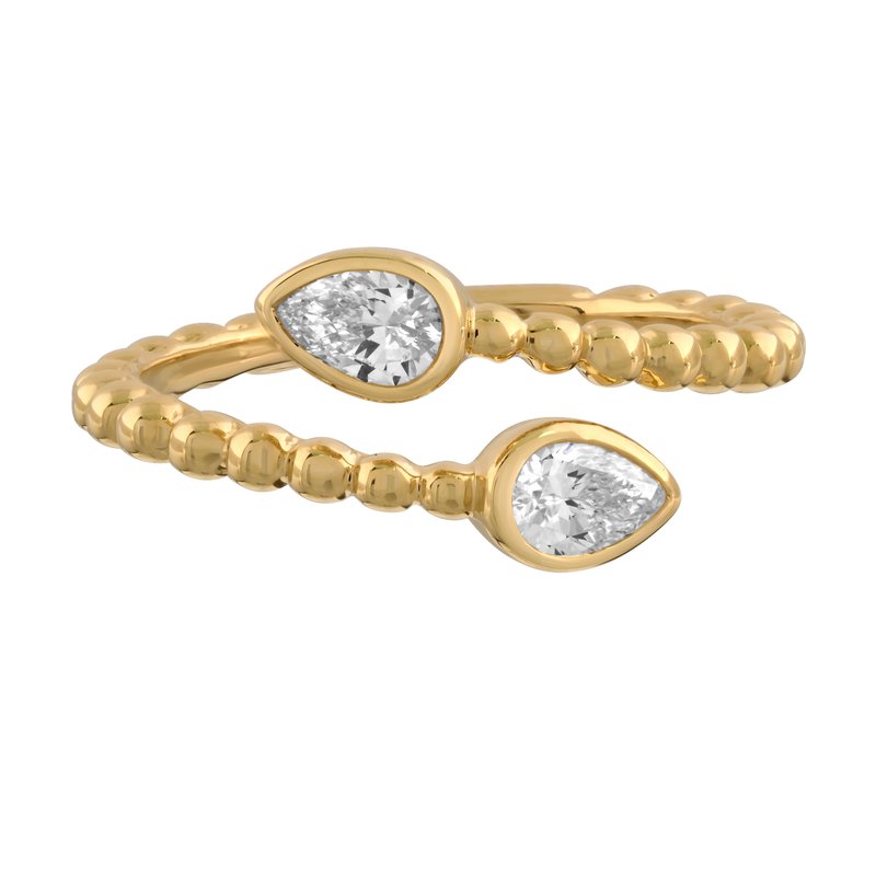 Pear Diamond Wrap Ring