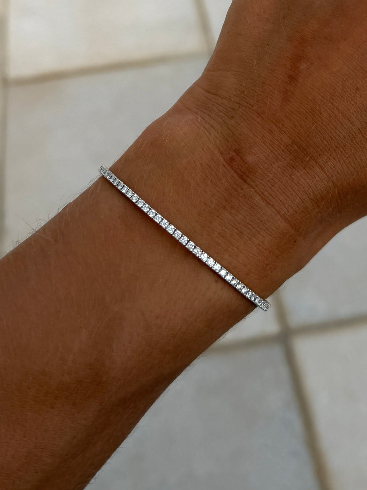 The Classic Diamond Flexible Bangle Bracelet
