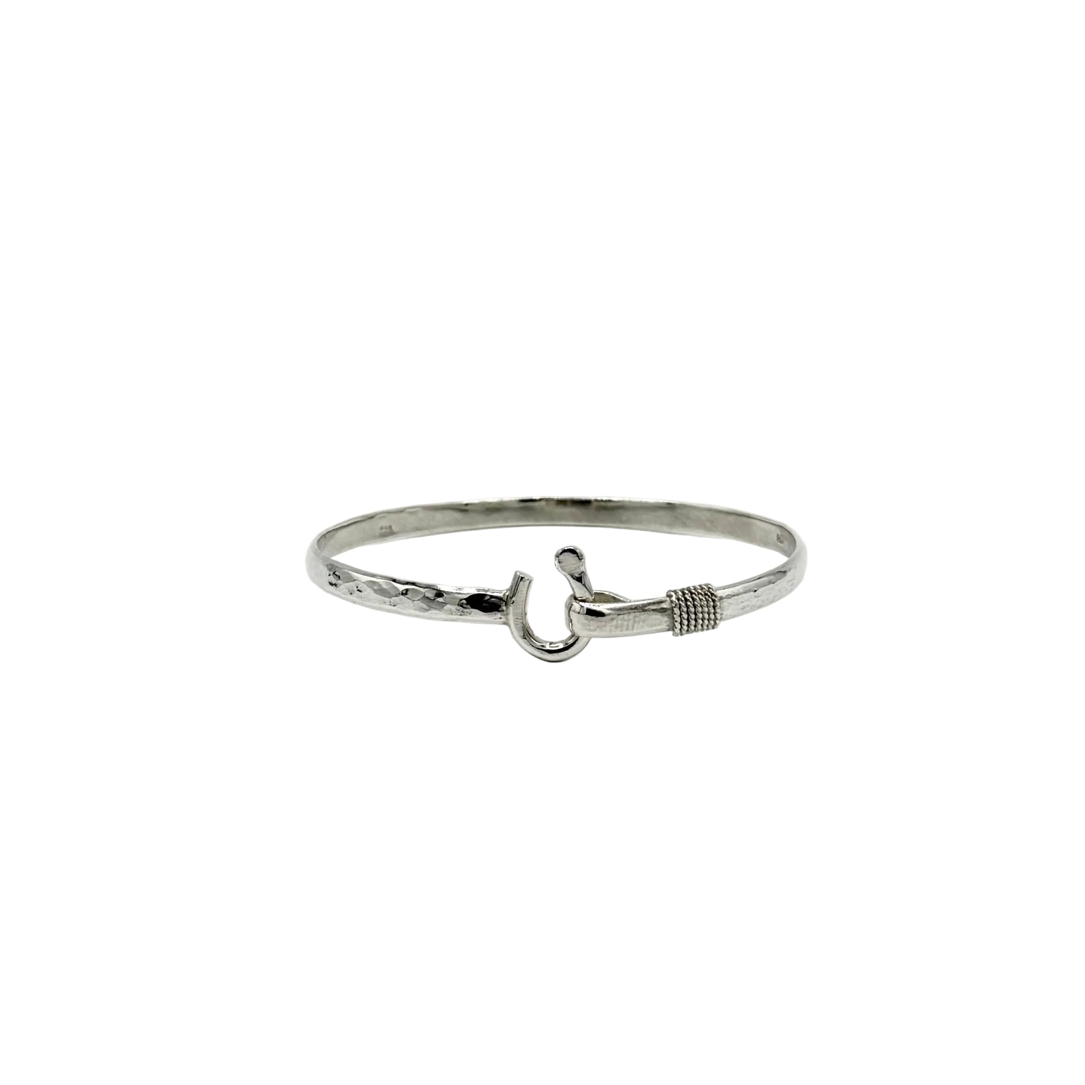 Sterling Silver J Hook Bracelet - 4mm
