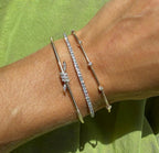 Diamond Bow Flexi Bangle