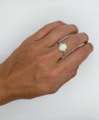 Opal Cocktail Ring with Baguettes