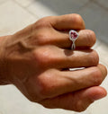 Padparadscha Sapphire and Diamond Ring - GIA Certified Natural Unheated Sapphire