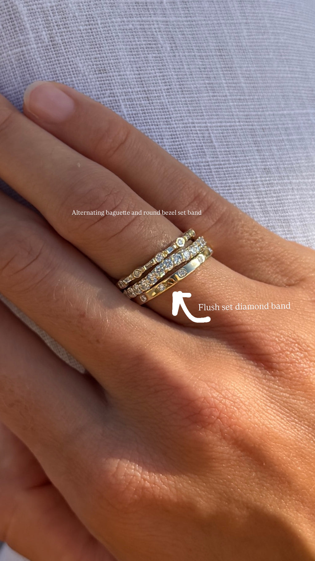 Dainty Flush Round Diamond Band