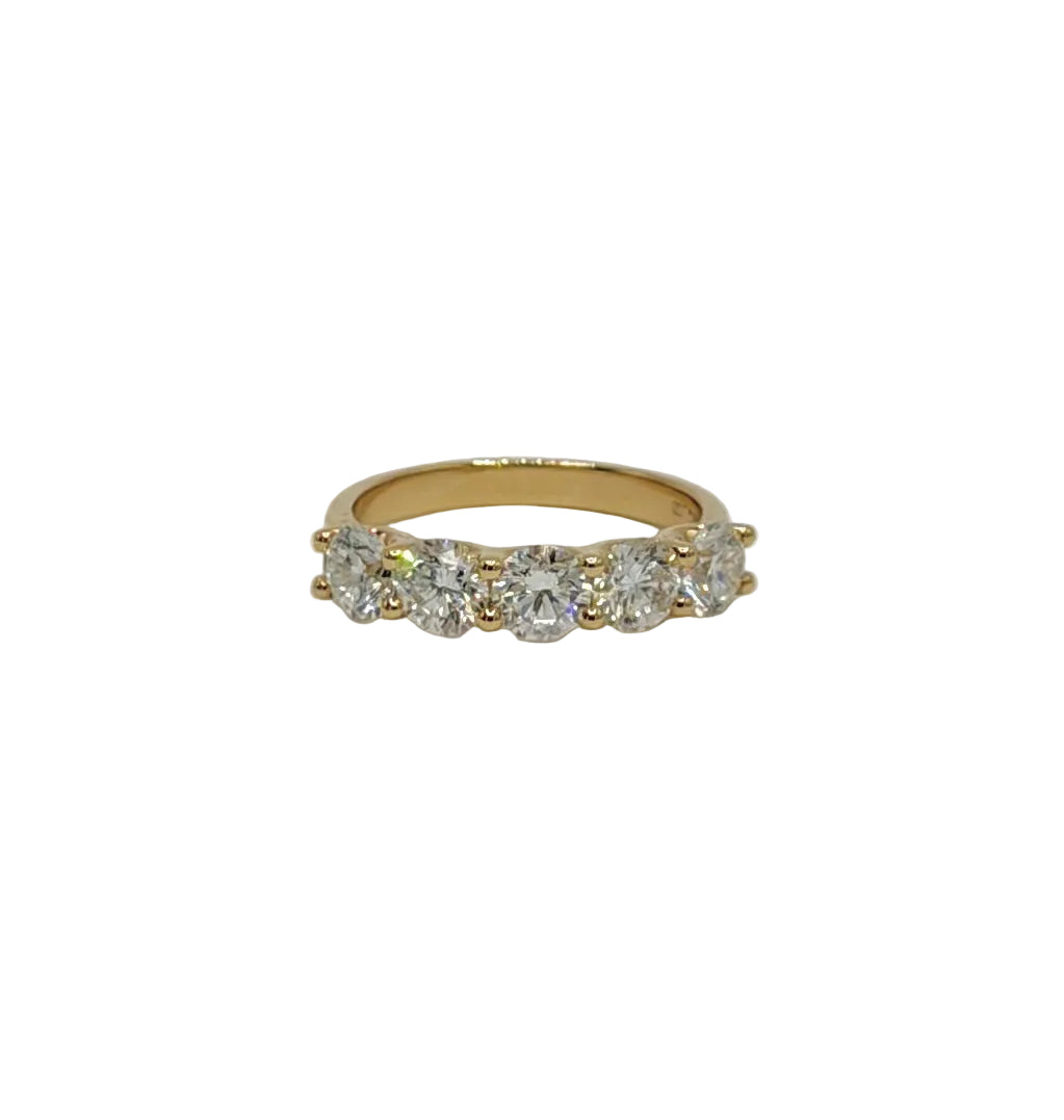 Round Brilliant Half Eternity Lab Diamond Ring